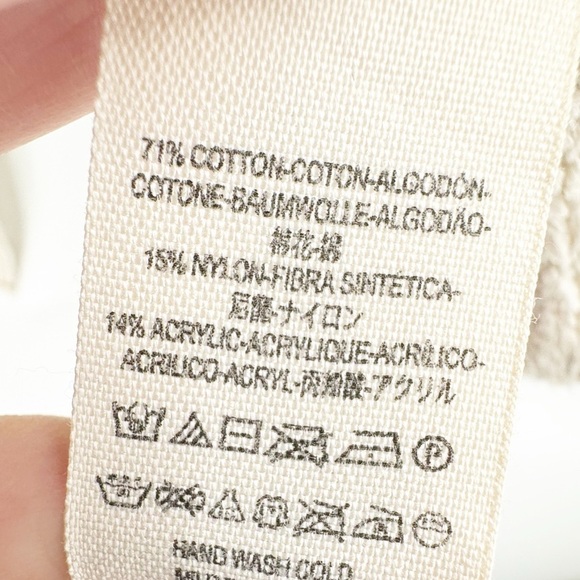 ✅ Free People “Low Tide” Oversized Cable Knit Cardigan CREAM SIZE X-SMALL - Picture 4 of 8